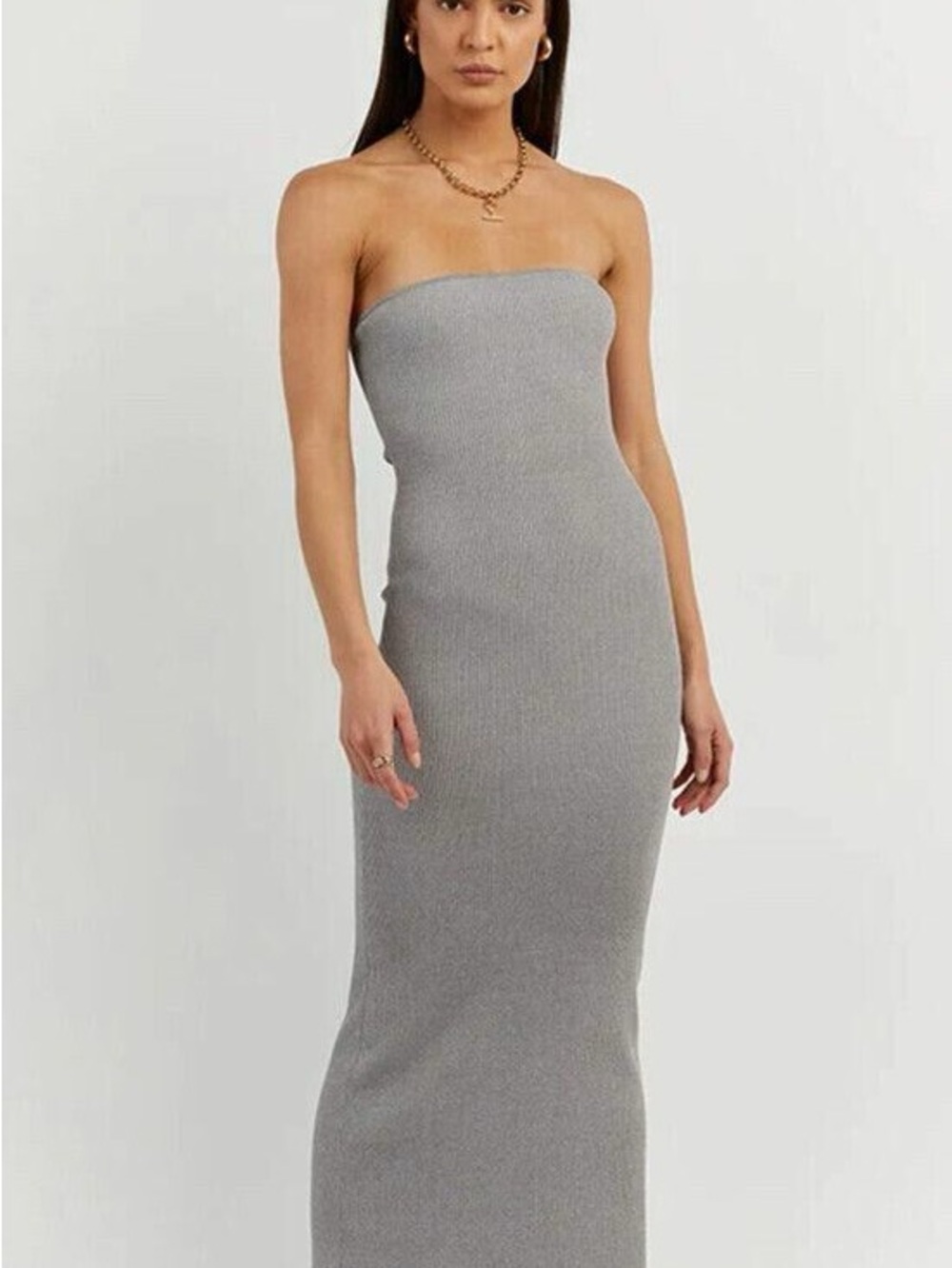 DISSH ‘Gomez Grey Strapless Rib’ Dress | NWOT